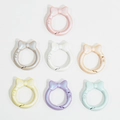 Anelli a molla a forma di fiocco in sette colori perlati per accessori fai-da-te - Colori misti casuali perlati
