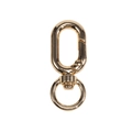 Golden alloy spring gate ring with 360-degree swivel lobster clasp for keychains - KC Gold