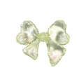 Translucent light green aurora bow bead for DIY jewelry and phone chain accessories - Bow Tie / Transparent Green