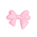 Cute pink 3D bow tie resin bead with glossy finish for DIY jewelry and crafts - Bow Tie / Lacquer Light Pink