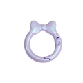 Anello a molla lavanda perlato con fiocco per portachiavi fai-da-te e borse - Viola Olografico