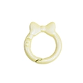 Chiusura a molla a forma di fiocco giallo perlato per portachiavi fai-da-te e gioielli - Giallo Perlaceo
