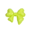 3D fluorescent green bow bead with a glossy puffed texture for DIY accessories - Bow Tie / Painted - Fruit Green