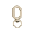 Matte beige alloy swivel spring lobster clasp for DIY keychain and bag accessories - Milk Tea