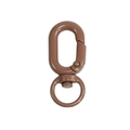 Brown paint finish zinc alloy swivel lobster clasp and metal spring ring connector - Dark Coffee