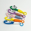 Five-piece set of colorful hand-woven nylon lanyards with metal spring ring buckles - Single Cord Multicolor