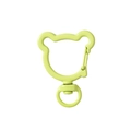 Lichtgroene beer vormige veerring met roterende legering gesp voor doe-het-zelf sleutelhangers - Beer met Veerring Sluiting / Groen