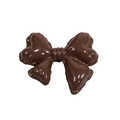 3D puffy chocolate brown bow bead with high gloss finish for DIY jewelry crafts - Bow Tie / Painted - Dark Coffee