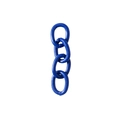 Blue metal four-link chain accessory for DIY keychains and jewelry making - 4-Segment Chain / Sapphire Blue