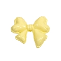 Pale yellow 3D resin bow bead with glossy finish for DIY jewelry and phone chain making - Bow Tie / Lacquered - Light Yellow