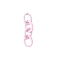 Pink matte interconnected four-link chain accessory for DIY keychains and crafts - 4-Segment Chain / Light Pink