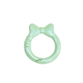 Anello a molla a forma di fiocco verde menta per portachiavi e accessori fai da te - Verde Menta Perlato
