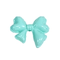 3D bowknot bead in light mint blue resin for DIY jewelry making and phone accessories - Bow Tie / Lacquer Emerald
