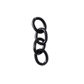 DIY jewelry connector with four black metal chain links for keychains and accessories - 4-Segment Chain / Black