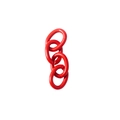 Vibrant red four-link alloy chain accessory with polished finish for DIY keychains - 4-Segment Chain / Red
