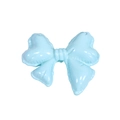 Light blue 3D bow bead accessory for DIY jewelry making and phone chain crafts - Bow Tie / Painted-Aqua Blue
