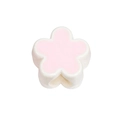 Pink and white acrylic flower beads for DIY jewelry making handmade accessories - Large Hole Flower / White