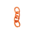 Orange four-link alloy chain connector for DIY jewelry making and keychains - 4-Segment Chain / Orange