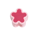 Pink and red flower-shaped acrylic DIY beads with smooth finish and central hole - Large Hole Flower / Light Pink