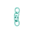Four-link mint green matte alloy chain accessory for DIY keychains and jewelry - 4-Segment Chain / Dark Emerald
