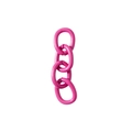 Vibrant hot pink four-link acrylic chain accessory for DIY keychains and jewelry - 4-Segment Chain / Rose Red