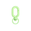 Mint green matte oval spring gate ring with 360-degree swivel clasp for DIY keychains - Tactile Paint Grape / Spring Green