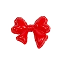 Vibrant red 3D bow tie bead with a glossy mirror finish for DIY jewelry and crafts - Bow Tie / Lacquered - Bright Red