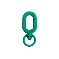 Teal matte finish oval spring hook with 360-degree rotating swivel ring for keychains - Tactile Paint Grape / Dark Green