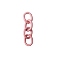 Short 4-link pastel pink matte chain accessory for DIY keychains and jewelry - 4-Segment Chain / Lotus Pink