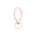 Matte light pink swivel lobster clasp with oval spring ring hook for keychains - Tactile Paint Grape / Light Pink