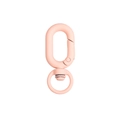 Matte pink oval spring ring connector for DIY keychains and bag accessories - Tactile Paint Grape / Light Pink