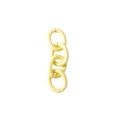 DIY cream yellow alloy four-link chain accessory for keychains and jewelry making - 4-Segment Chain / Light Yellow