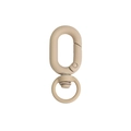 Matte beige metal swivel lobster clasp with oval spring ring for DIY keychains - Tactile Paint Grape / Milk Tea