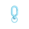 Matte light blue swivel lobster clasp and spring hook for DIY keychain accessories - Tactile Paint Grape / Light Blue