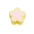 Pink and yellow acrylic flower bead for DIY jewelry making with central hole - Large Hole Flower / Light Yellow