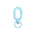 Light blue matte oval spring ring buckle and swivel hook for DIY keychain making - Tactile Paint Grape / Aqua Blue