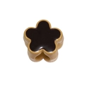 Handmade two-tone acrylic flower bead with central hole for DIY jewelry making - Large Hole Flower / Light Coffee