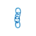 Sky blue matte finish 4-link chain accessory for DIY keychains and jewelry making - 4-Segment Chain / Sky Blue