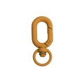 Matte yellow oval swivel snap hook spring ring for keychains and DIY accessories - Tactile Paint Grape / Light Coffee