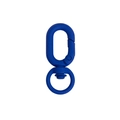 Matte blue metal swivel spring hook clasp for keychain DIY accessory hardware - Tactile Paint Grape / Sapphire Blue