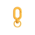 Matte yellow rotating spring ring clasp and oval snap hook for DIY keychains - Tactile Paint Grape / Dark Orange