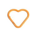 Orange heart-shaped carabiner made of lightweight aluminum for DIY keychains - Orange