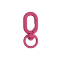 Matte rose red rotatable spring carabiner clip with D-ring connector for DIY keychain - Tactile Paint Grape / Deep Rose Red