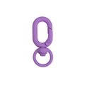 Matte purple oval spring buckle with 360-degree rotating ring for DIY keychains - Tactile Paint Grape / Deep purple