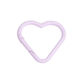 Lavender purple heart-shaped carabiner hook with smooth matte finish for DIY keychains - Purple