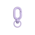 Matte lavender purple spring ring connector with a 360-degree rotating swivel clasp - Tactile Paint Grape / Light Purple