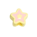 Star-shaped acrylic DIY beads in multi-layered yellow and pink for jewelry making - Large Hole Star / Light Yellow