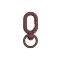 Coffee brown matte metal oval spring ring connector and swivel lobster clasp - Tactile Paint Grape / Dark Coffee