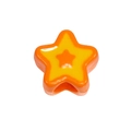 Star-shaped acrylic bead in orange and yellow with center hole for DIY jewelry making - Large Hole Star / Orange