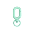 Mint green matte spring snap hook with 360-degree rotating ring for DIY keychains - Tactile Paint Grape / Emerald Green